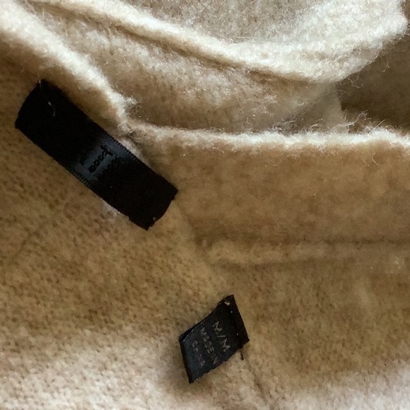 ATM Women’s Wool Blend Open Cardigan Light Beige Size M Long Front Pockets - Picture 4 of 7